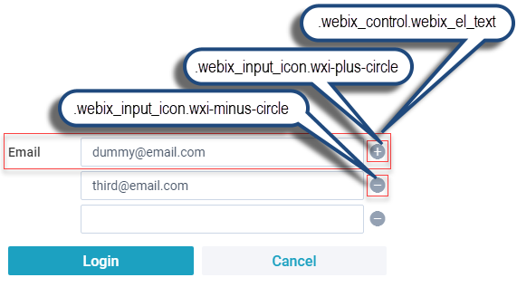 Webix Multitext basic use