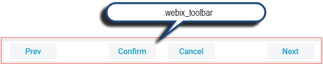 Webix Toolbar basic use