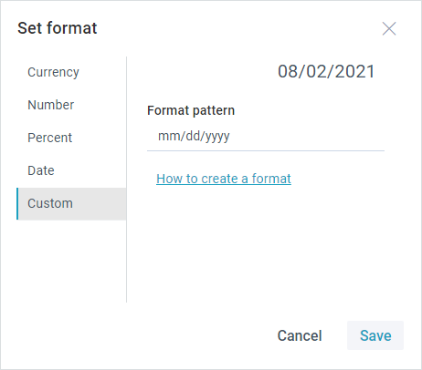 Default Date Formats Settings